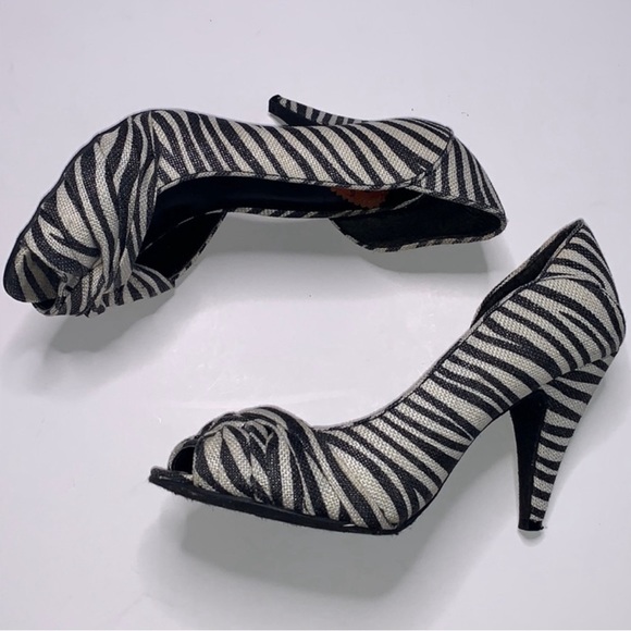 Rocket Dog Zebra Peep Toe Heels - Picture 4 of 7